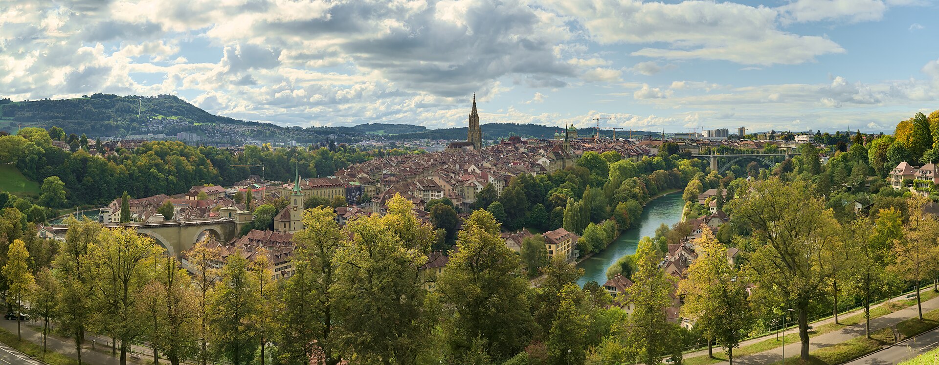 Bern old town and the Aare river